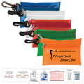 9 Piece Take-A-Long First Aid Kit in Translucent Vinyl Zipper Pouch with Ibuprofen Packet